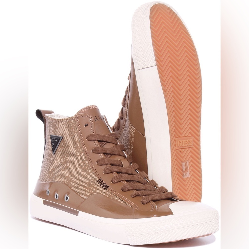 Guess Aviano Men's Hi Top Lace Up 4G Logo Print Synthetic SZ 9